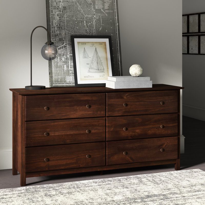 Grain Wood Furniture Shaker 6 Drawer 63.8'' W Solid Wood Double Dresser & Reviews Wayfair
